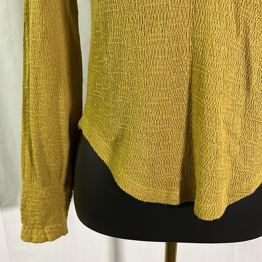 Free People Mustard Blouse with Embroidered Accents - Picture 9 of 16